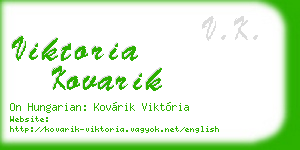 viktoria kovarik business card